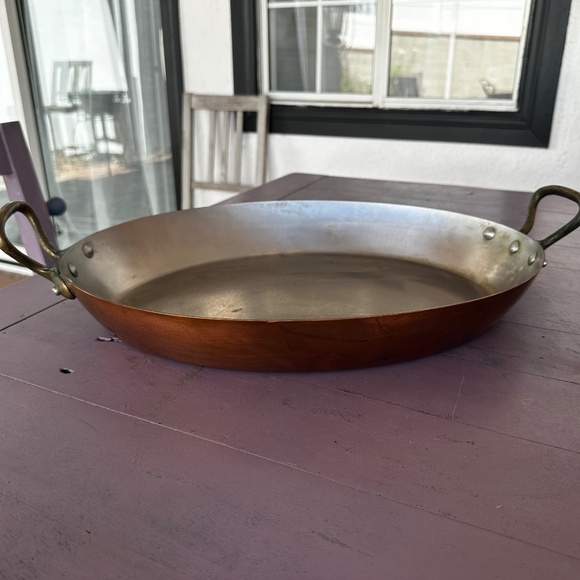 Mauviel for Williams Sonoma France Large Oval Copper Paella Pan - Picture 1 of 7